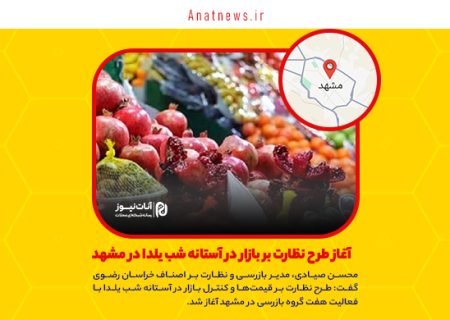 آغاز طرح نظارت بر بازار در آستانه شب یلدا در مشهد