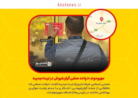 مهروموم ۱۰ واحد صنفی گران‌فروش در تربت‌حیدریه