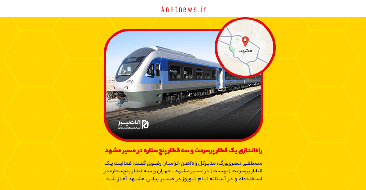 راه‌اندازی یک قطار پرسرعت و سه قطار پنج‌ستاره در مسیر مشهد