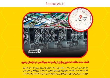 کشف ۵۰ دستگاه استخراج رمزارز از یک واحد نیروگاهی در خراسان رضوی