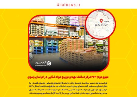 مهروموم ۲۲۴ مرکز متخلف تهیه و توزیع مواد غذایی در خراسان رضوی