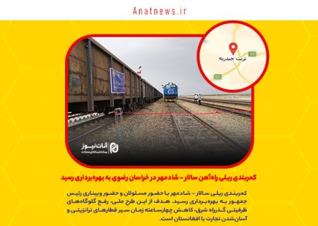 کمربندی ریلی راه‌آهن سالار – شادمهر در خراسان رضوی به بهره‌برداری رسید