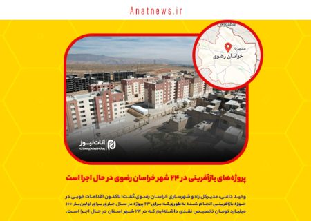 پروژه‌های بازآفرینی در ۲۴ شهر خراسان رضوی در حال اجرا است