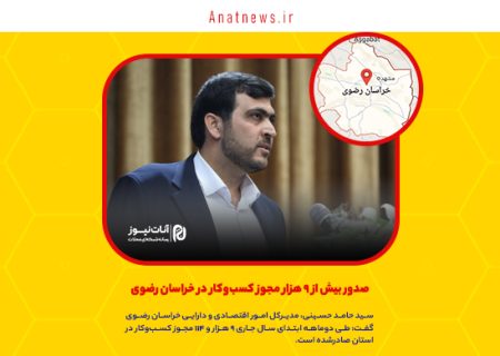 صدور بیش از ۹ هزار مجوز کسب‌وکار در خراسان رضوی