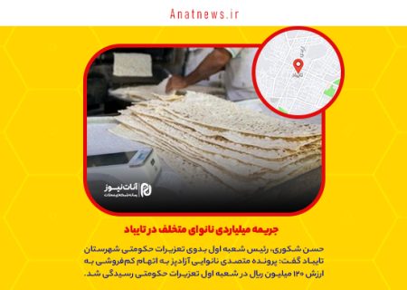 جریمه میلیاردی نانوای متخلف در تایباد