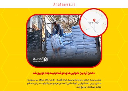۵۰ تن آرد بین نانوایی‌های خوشنام تربت‌جام توزیع شد