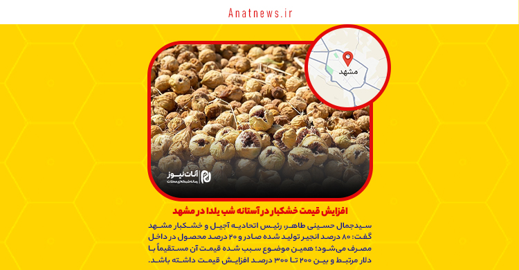 افزایش قیمت خشکبار در آستانه شب یلدا در مشهد